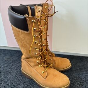 Timberland Tan and Brown Kids Boots